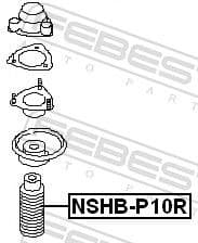 Protective Cap/Bellow, shock absorber NSHB-P10R - image 2