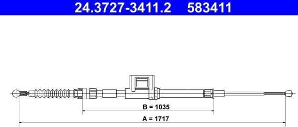 Cable Pull, parking brake 24-3727-3411-2