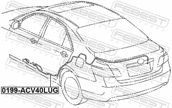 Cable Repair Kit, tailgate lock 0199-ACV40LUG - image 2