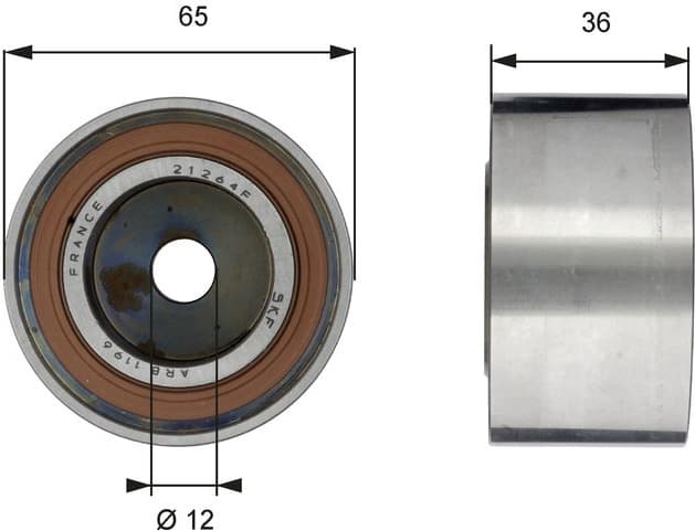 Tensioner Pulley, V-ribbed belt FleetRunner™ T38709