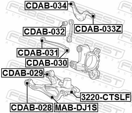 Mounting, control/trailing arm CDAB-028 - image 2