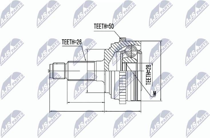 Joint Kit, drive shaft NPZ-HD-036