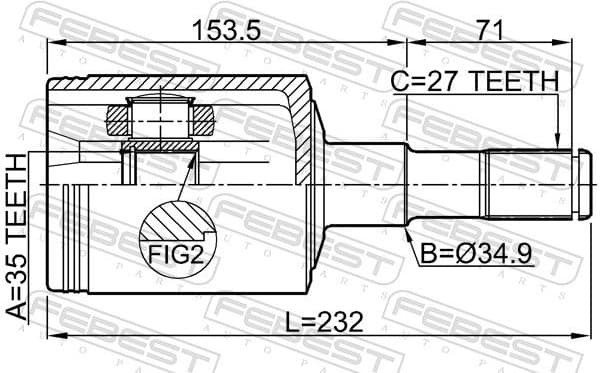 Joint Kit, drive shaft 2011-NITLH - image 2