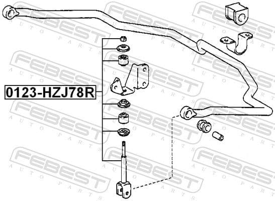 Link/Coupling Rod, stabiliser bar 0123-HZJ78R - image 2