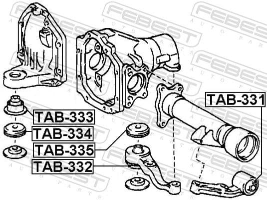 Mounting, differential TAB-335