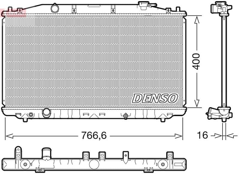 Radiator, engine cooling DRM40051