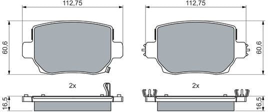 Brake Pad Set, disc brake 0 986 460 087 - image 5