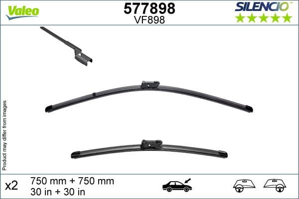 Wiper Blade SILENCIO FLAT BLADE SET 577898