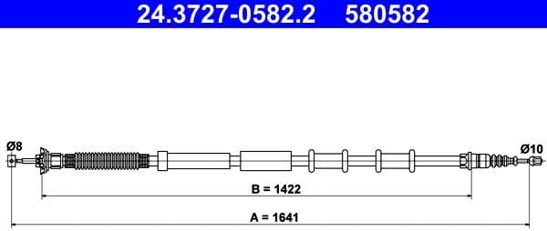 Cable Pull, parking brake 24-3727-0582-2
