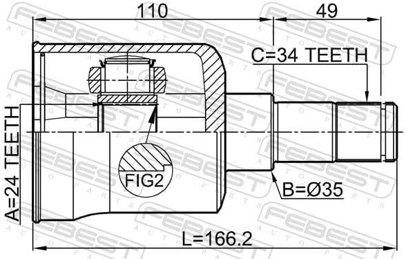 Joint Kit, drive shaft 2211-CARLH - image 2