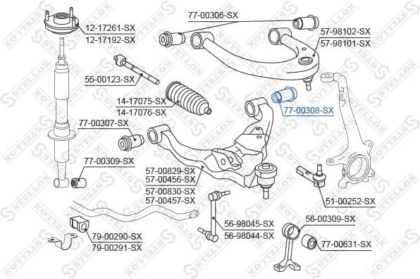 Mounting, control/trailing arm 77-00308-SX - image 2