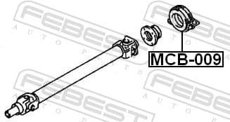 Bearing, propshaft centre bearing MCB-009 - image 2