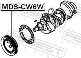 Belt Pulley, crankshaft MDS-CW6W - image 2