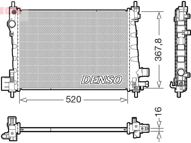 Radiator, engine cooling DRM20127
