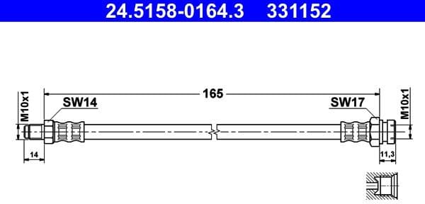 Brake Hose 24.5158-0164.3