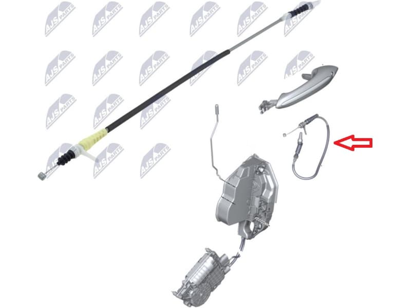 cable control door lock EZC-BM-287