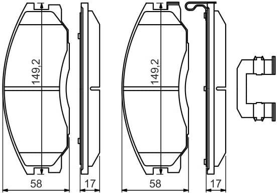 Brake Pad Set, disc brake 0986494650