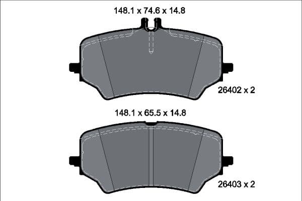 Brake Pad Set, disc brake Q+ 2640201