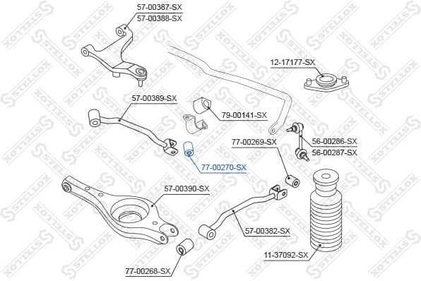 Mounting, control/trailing arm 77-00270-SX - image 2