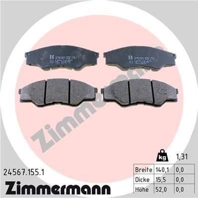 Brake Pad Set, disc brake 24567.155.1