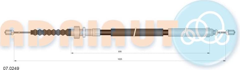 Cable Pull, parking brake 07.0249
