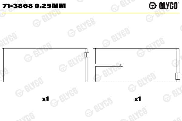 Connecting Rod Bearing 71-3868 0.25MM