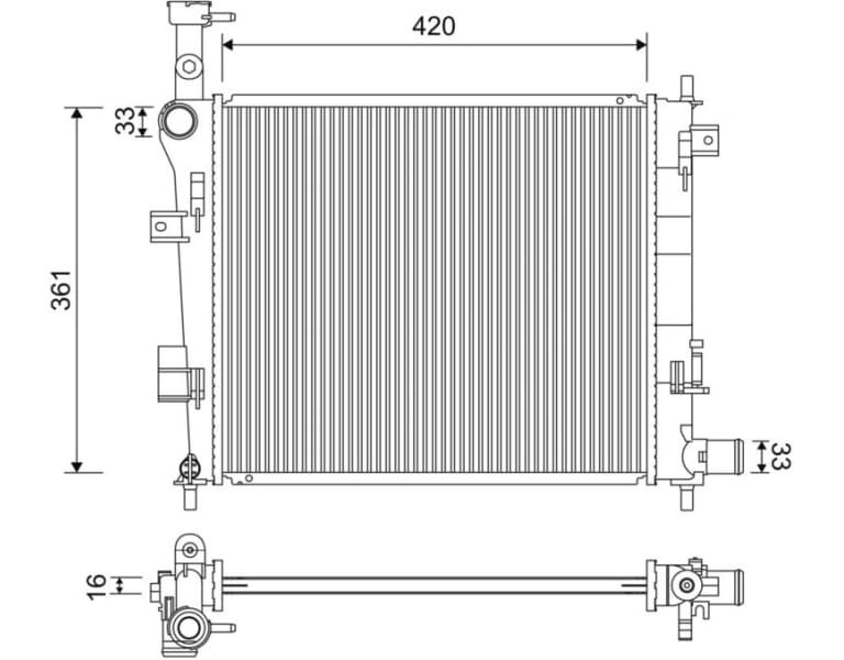 Radiator, engine cooling 701223