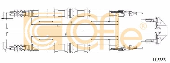 Cable Pull, parking brake 11.5858