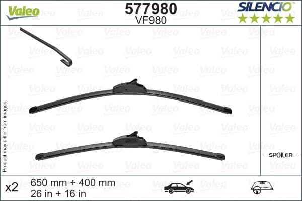 Wiper Blade SILENCIO FLAT BLADE SET 577980 - image 7