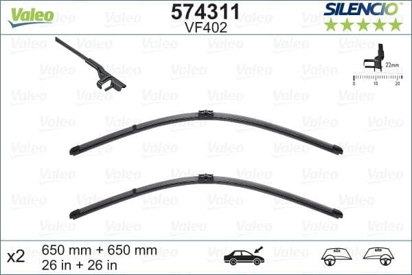 Wiper blade set, 2psc 574311 - image 4