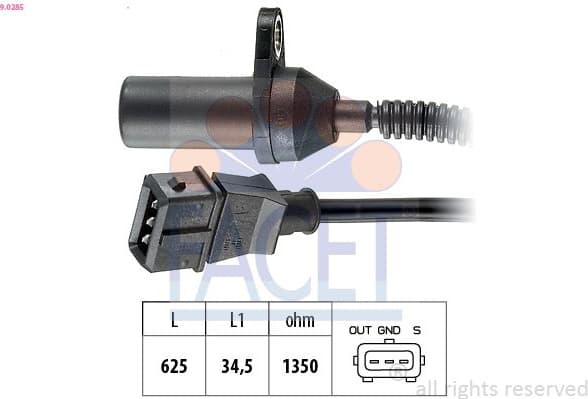 Sensor, crankshaft pulse Made in Italy - OE Equivalent 9.0285