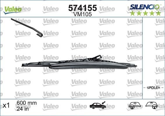 Wiper Blade SILENCIO CONVENTIONAL SINGLE 574155 - image 4
