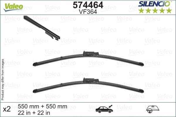 Wiper Blade SILENCIO FLAT BLADE SET 574464 - image 4