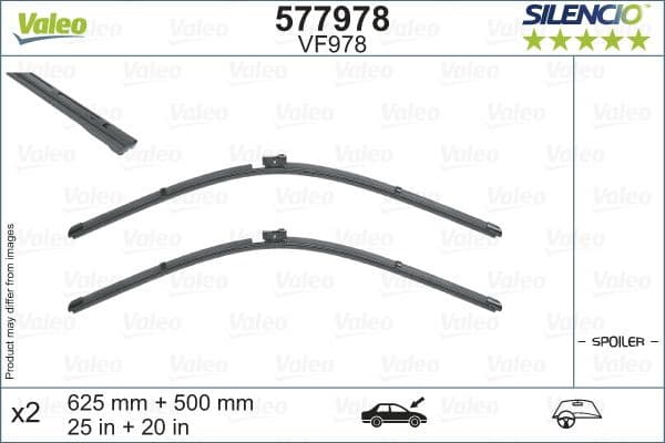 Wiper Blade SILENCIO FLAT BLADE SET 577978 - image 2