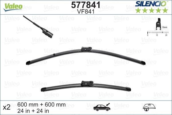 Wiper Blade SILENCIO FLAT BLADE SET 577841 - image 4