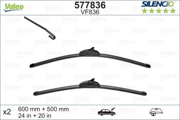 Wiper Blade SILENCIO FLAT BLADE SET 577836 - image 4