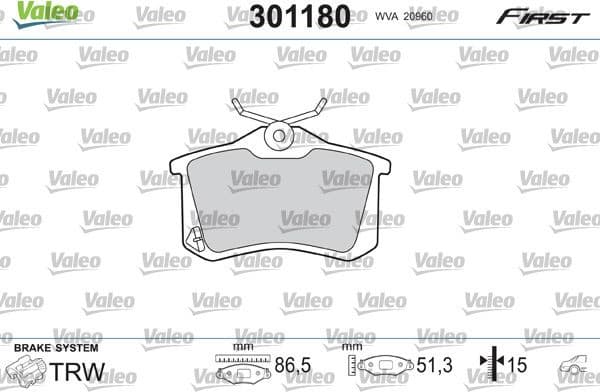 Brake Pad Set, disc brake ESSENTIAL 301180 - image 3