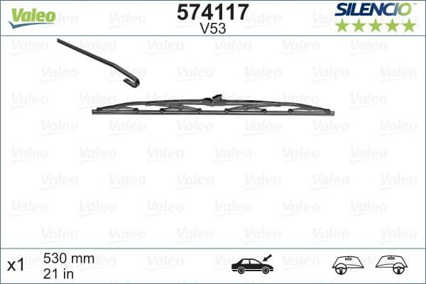Wiper Blade SILENCIO CONVENTIONAL SINGLE 574117 - image 10