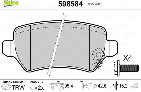 Brake Pad Set, disc brake 598584 - image 3