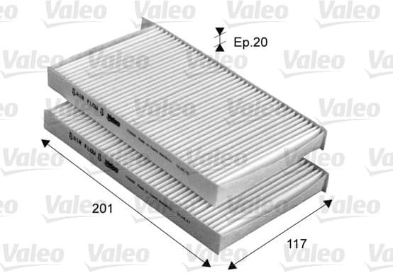 Filter, cabin air VALEO ESSENTIAL 715669 - image 2