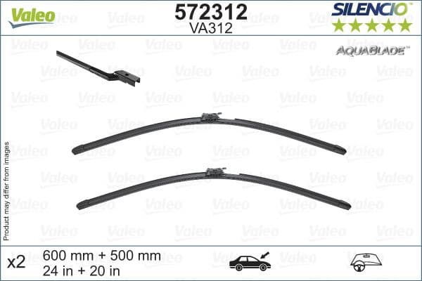 Wiper Blade SILENCIO AQUABLADE SET 572312 - image 8