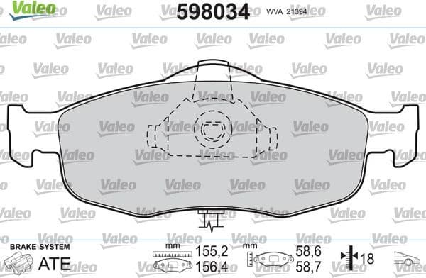 Brake Pad Set, disc brake 598034 - image 3