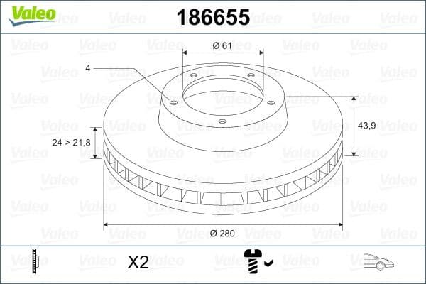 Brake Disc 186655 - image 3