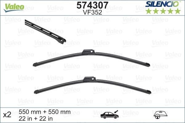 Wiper Blade SILENCIO FLAT BLADE SET 574307 - image 4
