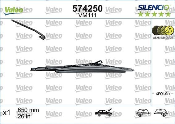 Wiper Blade SILENCIO CONVENTIONAL SINGLE 574250 - image 5
