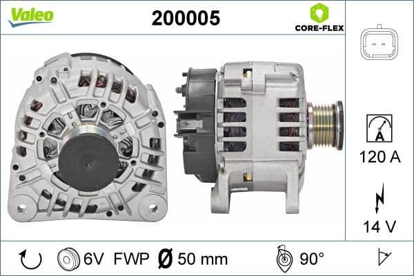 Alternator VALEO CORE-FLEX 200005 - image 5