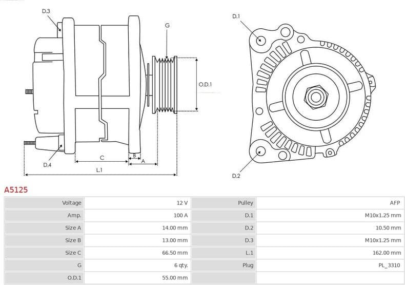 Alternator AS A5125 - image 5