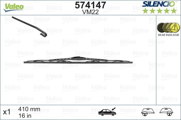 Wiper Blade SILENCIO CONVENTIONAL SINGLE 574147 - image 4