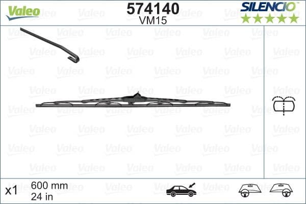 Wiper Blade SILENCIO CONVENTIONAL SINGLE 574140 - image 4