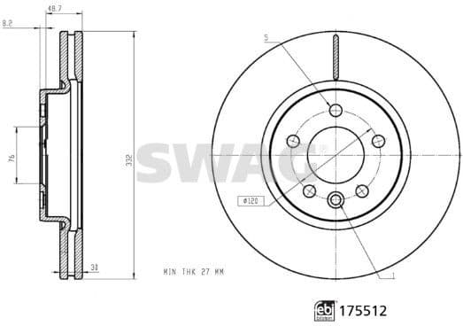 Brake Disc 33 10 5220 - image 3